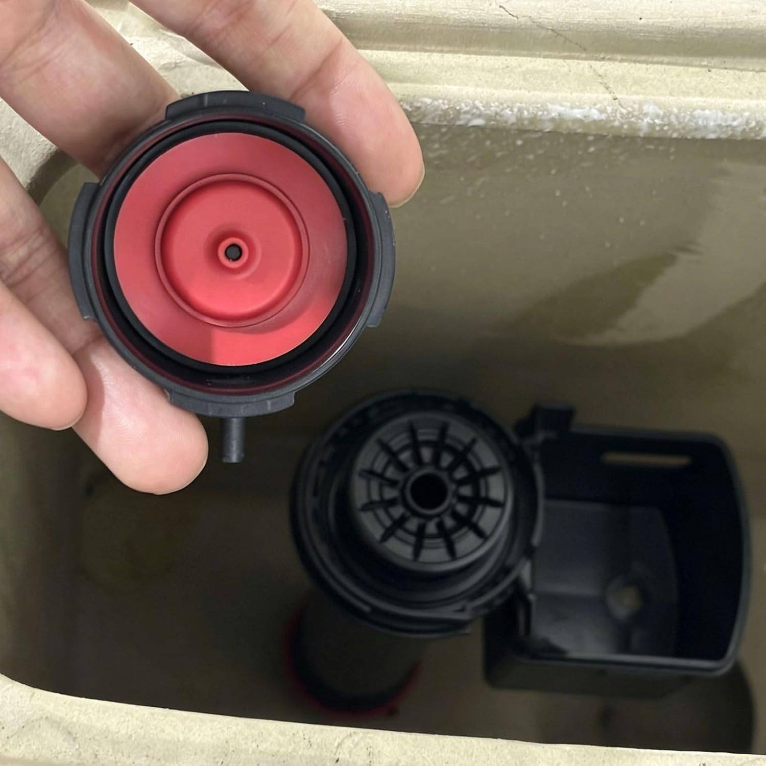 4 Pack Red Silicone Toilet Fill Valve Diaphragm Replacement Fits for Korky 528 R528 QuietFILL Platinum & TOTO Fill Valves Leak Proof Quiet Water Seal Repair Parts