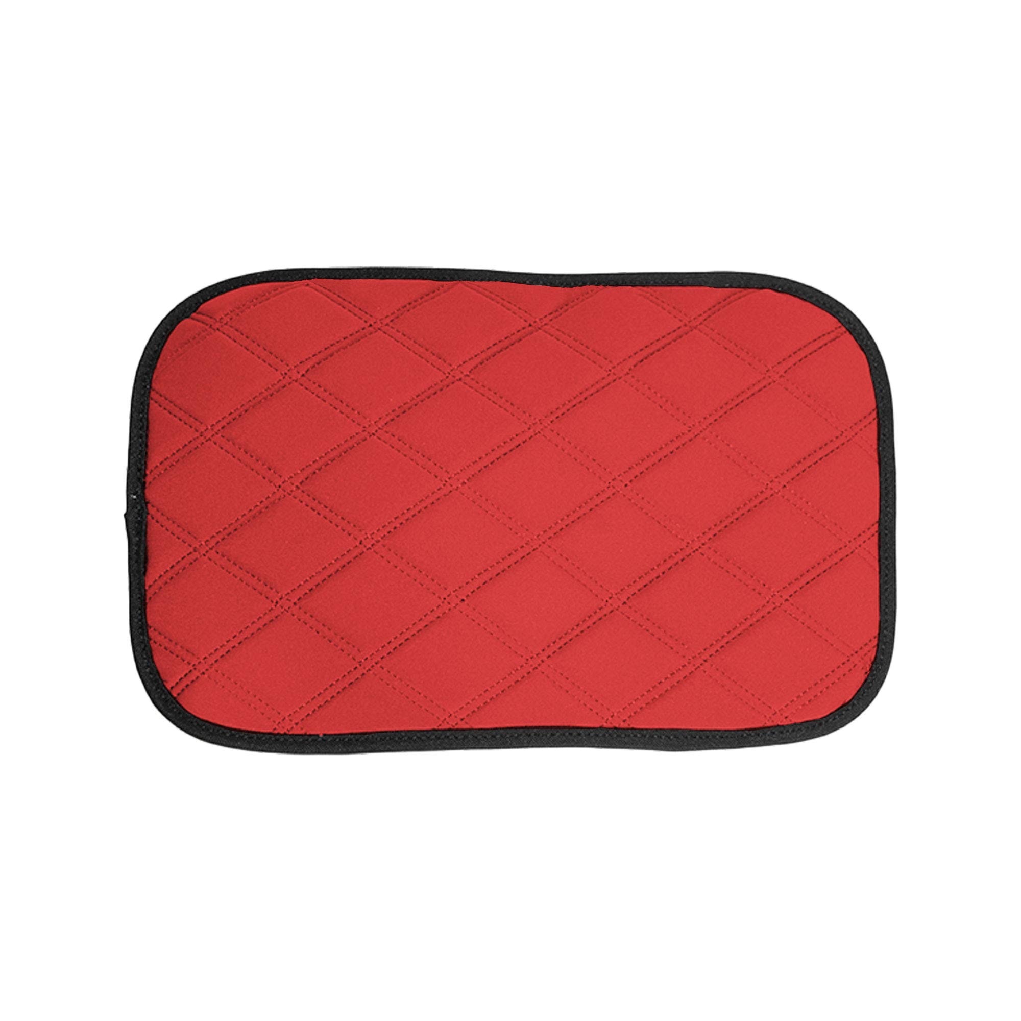 FH Group Neosupreme Red Diamond Pattern Center Console Pad – Water-Resistant Armrest Cover Protector for Cars, SUVs &amp; Trucks