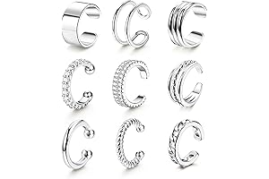Four Cuff Earring for Women Non Piercing Gold Ear Cuffs Unisex Ear...