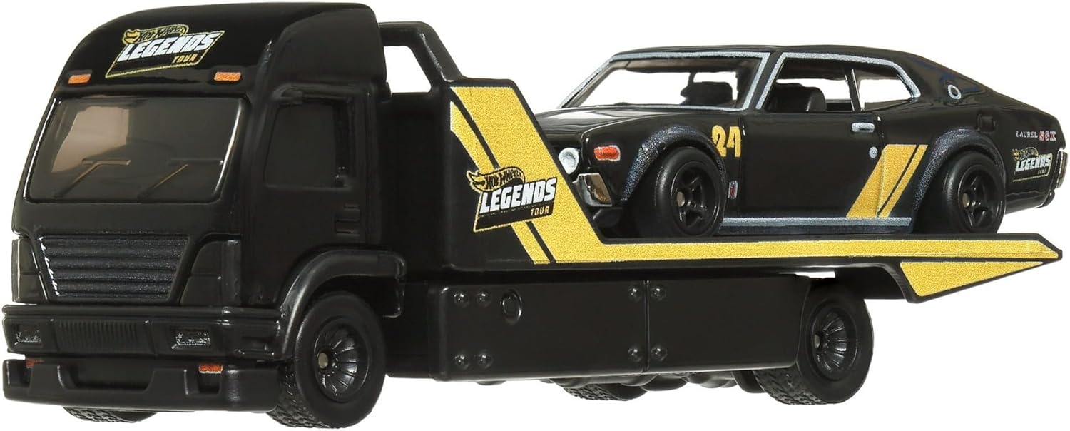 Hot Wheels Collector, Nissan Laurel 2000 SGX and Aero Lift Car Carrier, Collectible Toy Vehicle