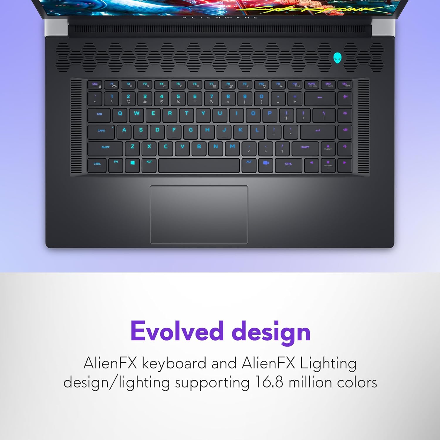 Alienware X17 R2 VR Ready Gaming Laptop - 17.3-inch FHD 360Hz 1ms Display, Core i7-12700H, 16GB RAM, 1TB SSD, NVIDIA GeForce RTX 3070Ti 8GB GDDR6, Bluetooth, Wi-Fi 6, USB-C, Windows 11 Home - White image 4