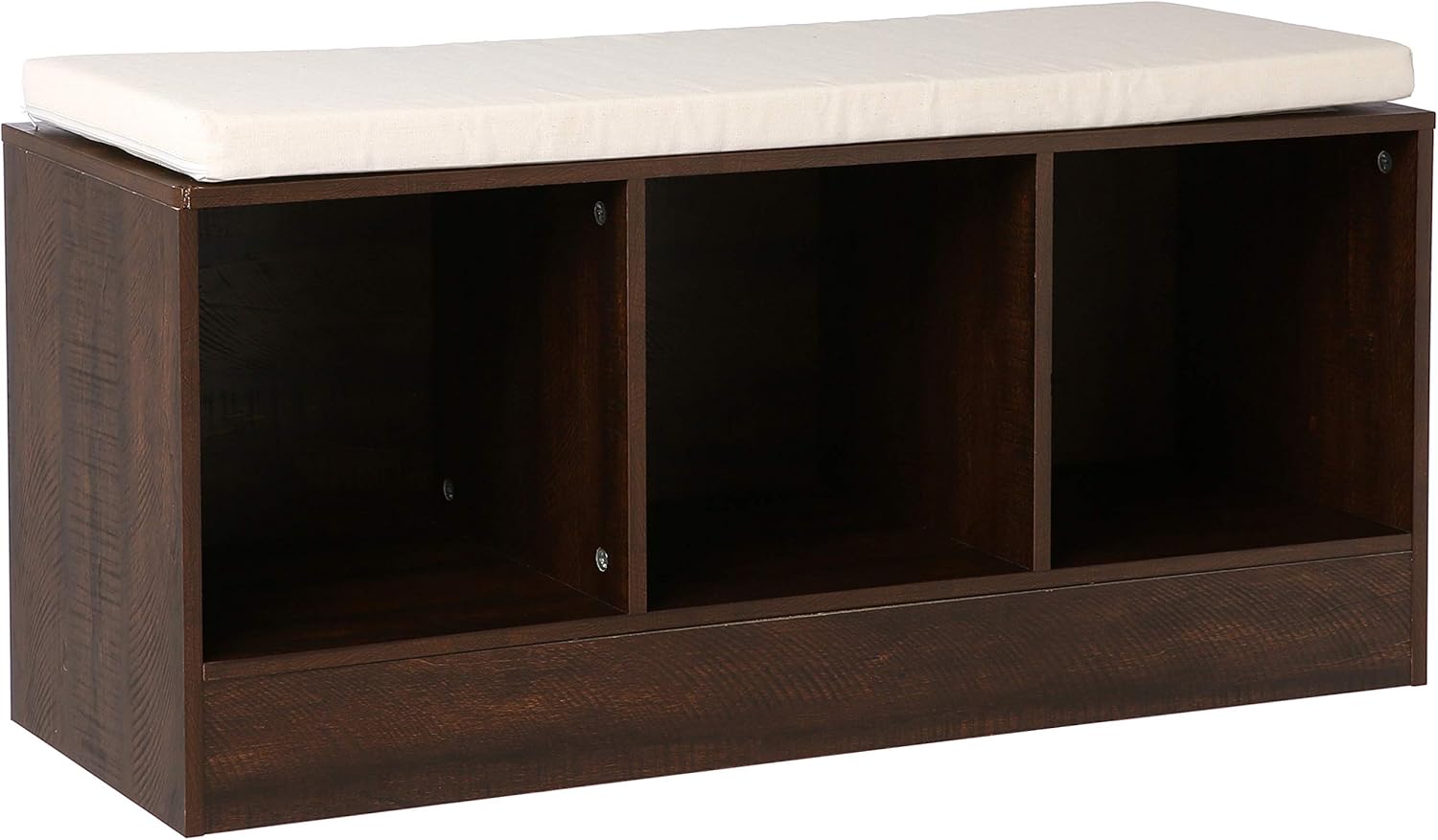 Amazon Basics 3Cube Storage Bench Espresso Amazon.co.uk Garden