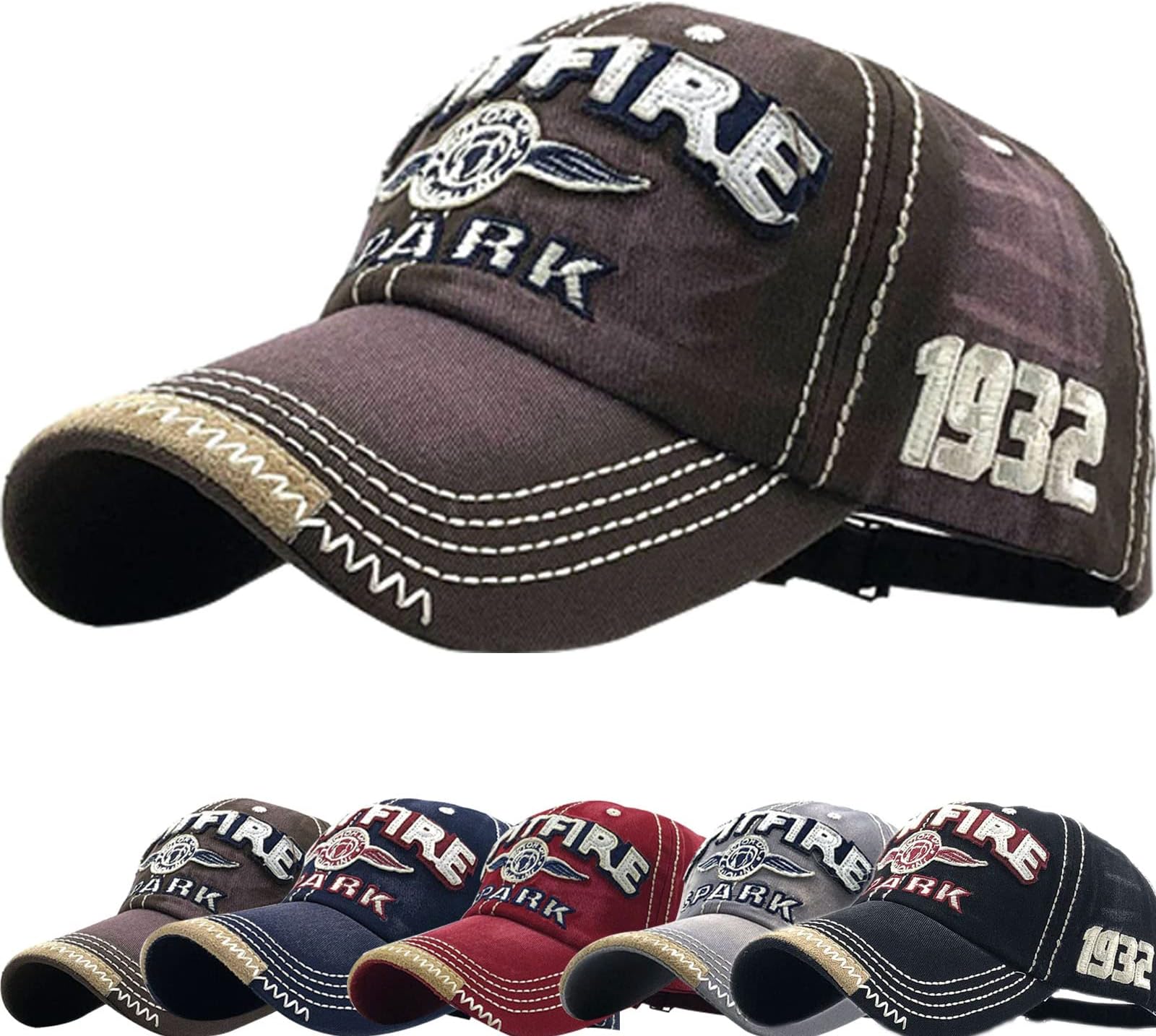 Baseball Cap Embroidered Eagle for Men, Unisex Adjustable Causal Motor Hat Fahion Coton Trucker Hat, Hip Hop Dad Hat