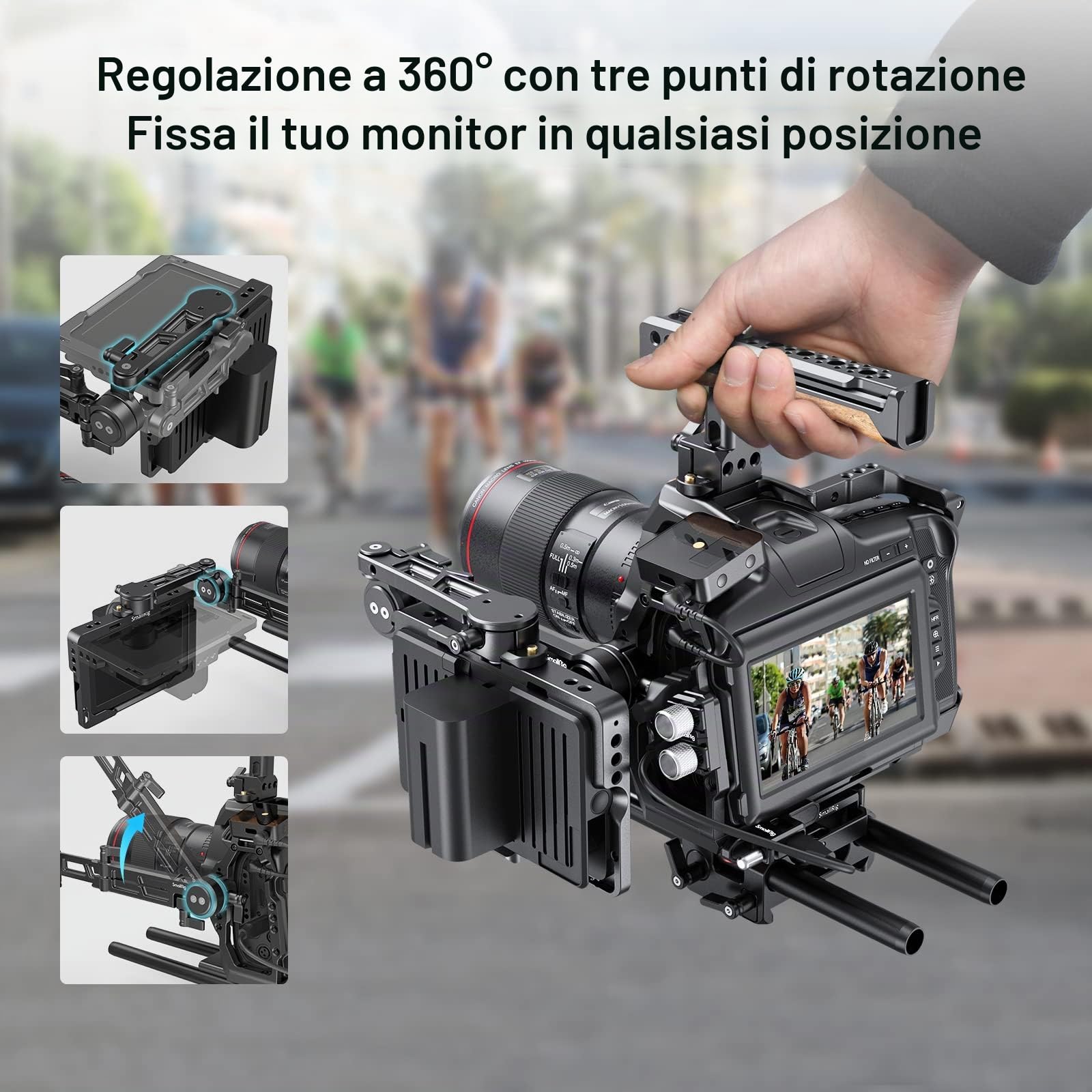 SMALLRIG Supporto EVF Regolabile con Morsetto NATO -3507
