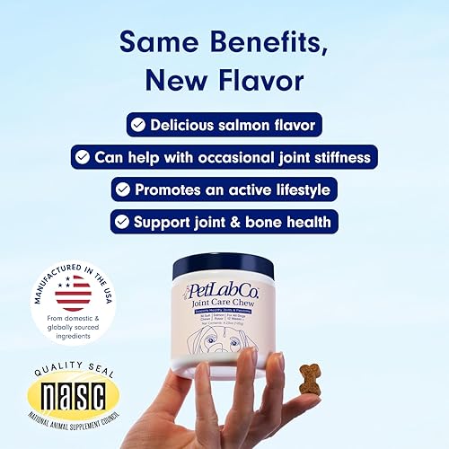 Miniatura 2 de Petlab Co. Masticables para el cuidado de las articulaciones, altos niveles de glucosamina para perros, mejillones de labios verdes y Omega 3,