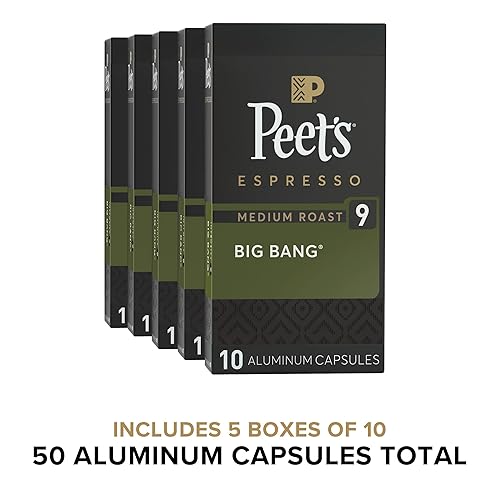 Miniatura 32 de Peet's Coffee - Cápsulas de café espresso descafeinado Ristretto Intensity 9, cápsulas de café de una sola taza, compatibles con cafeteras Nespresso