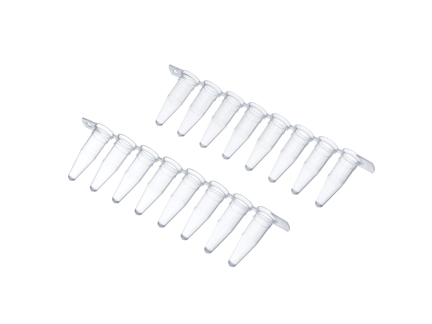 J&K Scientific Clear Strip of 8 Polypropylene 0.2mL PCR Tubes (Pack of 125)