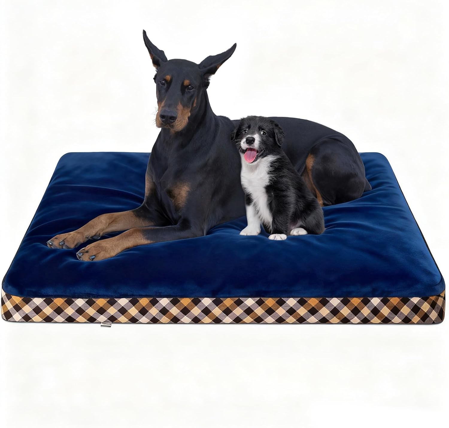 Magic Dog Orthopedic Extra Large Dog Bed, Super Soft 2-Layer High Density Foam XL Jumbo Pet Bed, No Installation Non Slip Bottom Dog Mattress with Removable Washable Cover