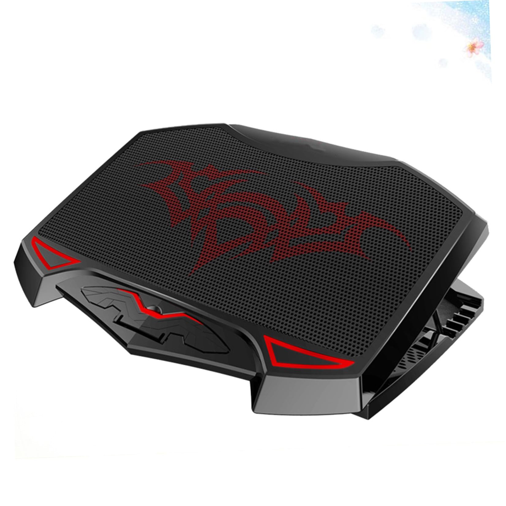 Refroidisseur Métal Ventilateurs Ordinateur Portable 3 pour Rouge 220v | Double Port Usb, Support à 5 Angles Réglables, Pad Antidérapant, Dissipation Rapide