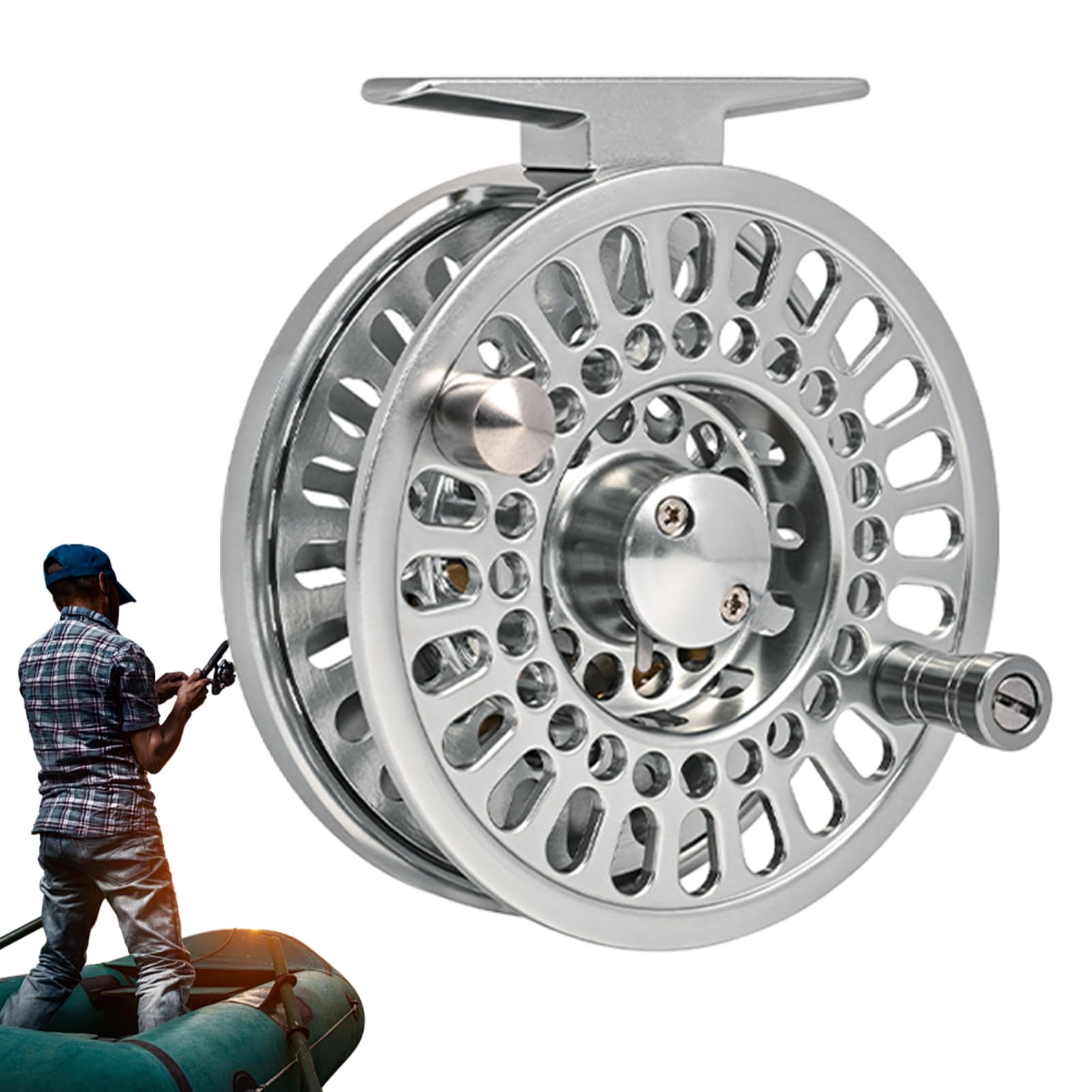 Fliegenrolle Aus Aluminium Leichtgewichtiges Angelgerät und Zubehör für | die Frontrolle für das Fliegenfischen Geeignet Für Süßwasserangeln In Seen, Bächen, Teichen Und Zum Salzwasserangel