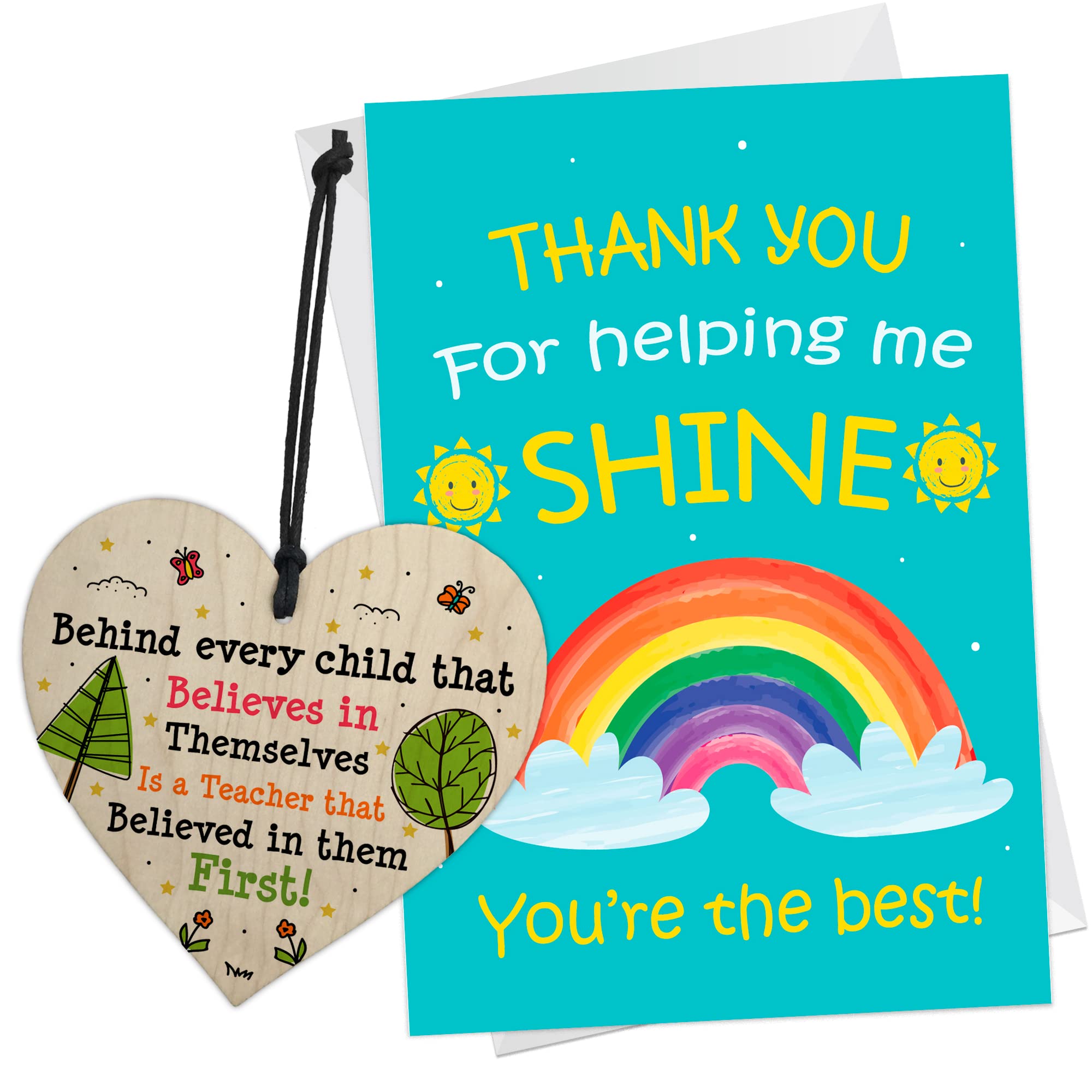 RED OCEAN Thank You Card For Teacher | Appreciation Card And Gifts For Teacher | Thank You Teacher Gifts From Child Student | Leaving School Nursery Gift