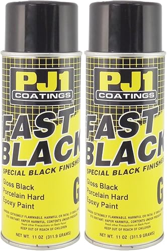 Miniatura 2 de PJ1 Pintura epoxy en aerosol, color negro, brillante., Negro satinado