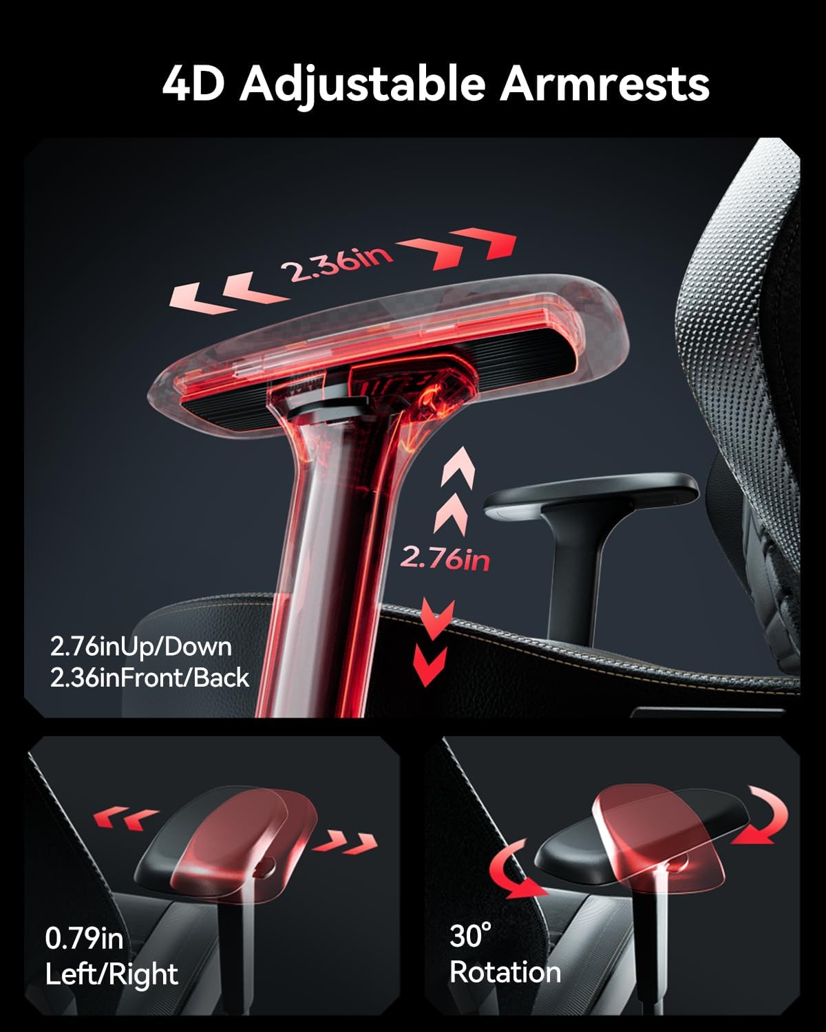 71Wf79OXLLL._AC_SL1500_ AutoFull M5 Gaming Chair, Ergonomic Office Chair with Dynamic Lumbar Support, 4D Adjustable Armrests, and High-Back Design for PC Gaming with Footrest, Black