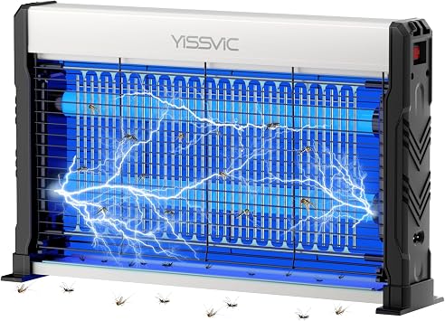 YISSVIC Electric Bug Zapper, 6W LED Indoor Insect Killer, 365nm, Wall Hanging or Table Use, 6.6ft Power Cord, for Home Office