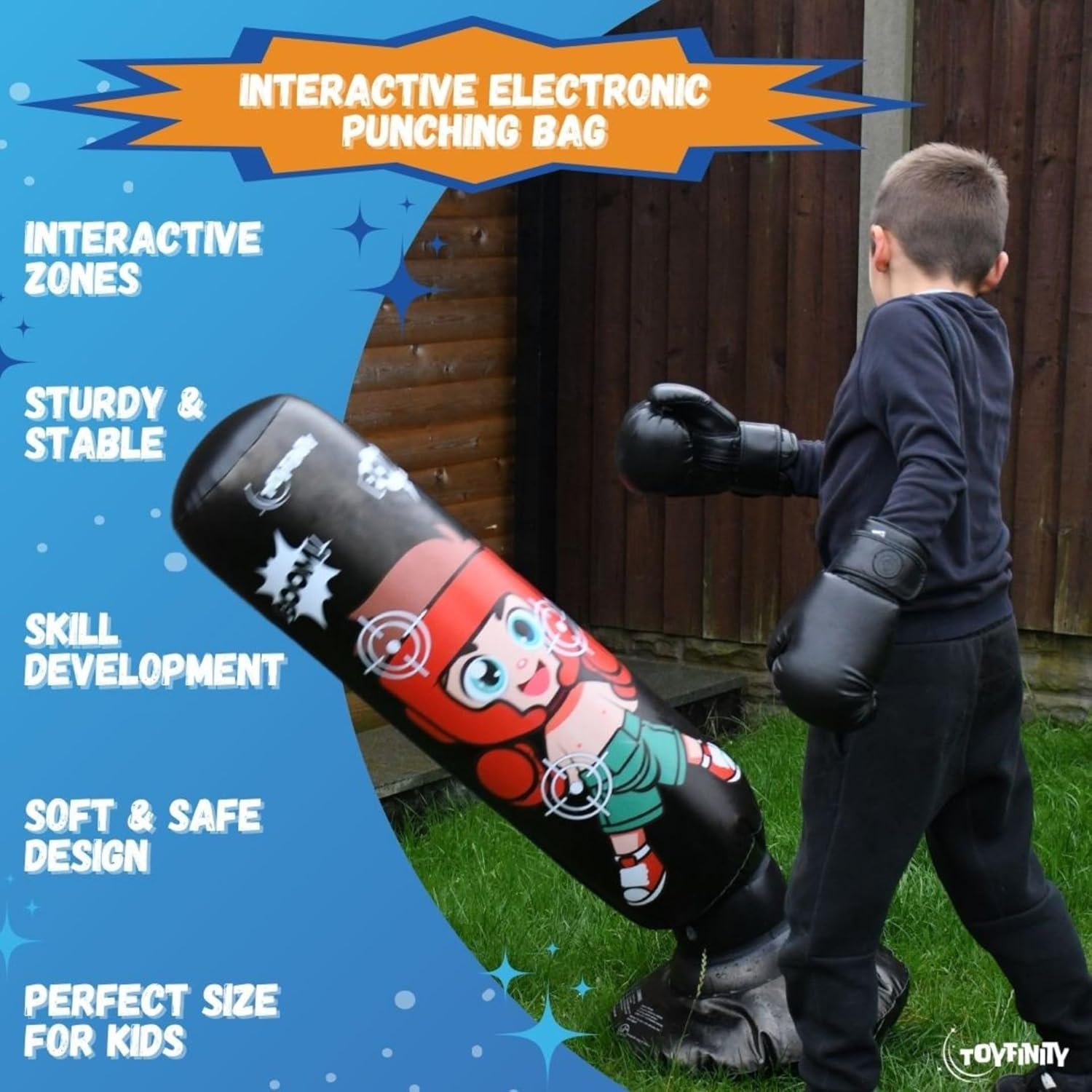 Interactive Light Up Electronic Punching Bag 115 cm