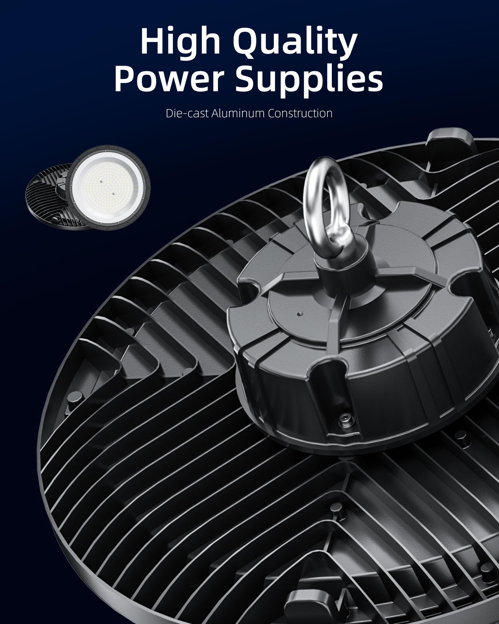 THELUX 200W UFO LED High Bay Light 30000LM IP65 5000K Daylight Super Bright Commercial High Bay LED Shop — view 7