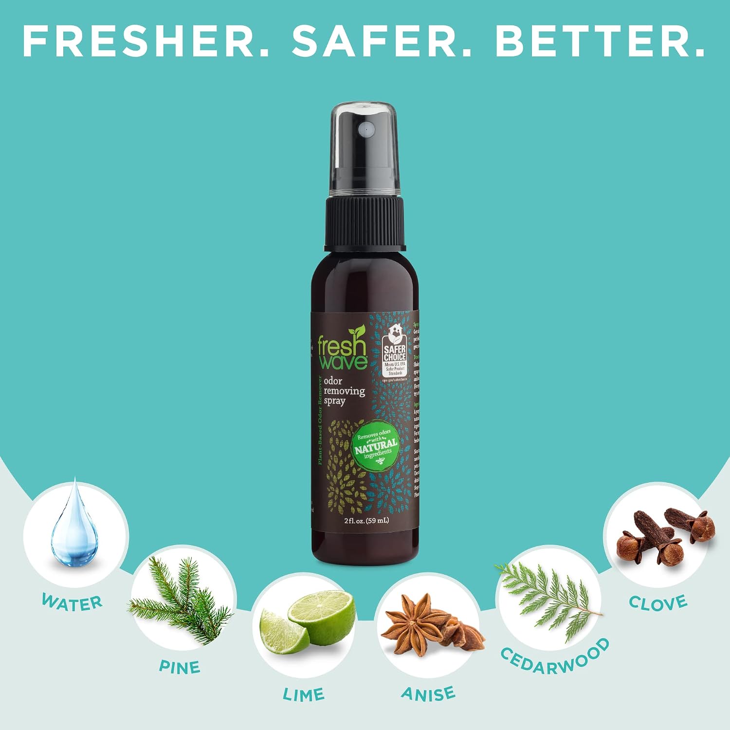Fresh Wave Odor Eliminator Spray & Air Freshener, 2 fl. oz. Travel Size (Pack of 2)