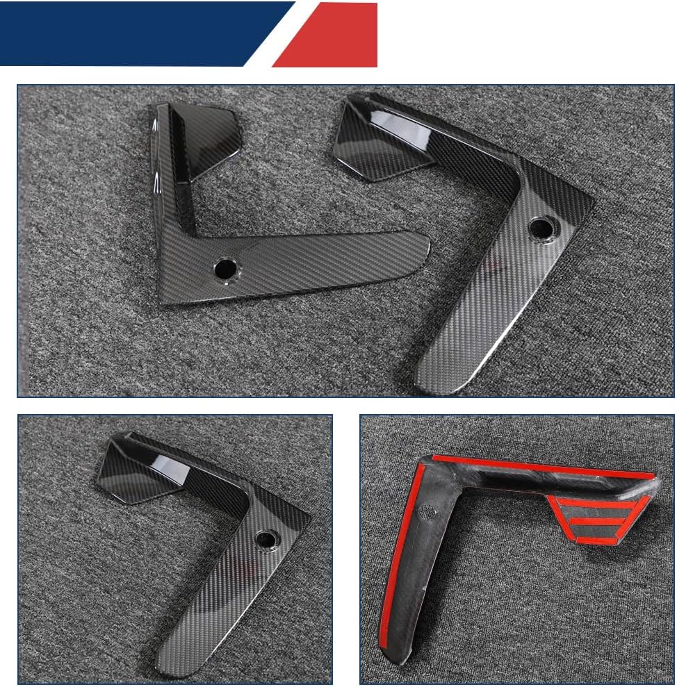 X5M Dry Carbon Fiber Front Bumper Vent Trim for BMW F95 X5M F96 X6M 2020-2023 Front Bumper air Vents Inserts Air Fender Cover Trim Scoop Winglet Apron Fin Front Splitters