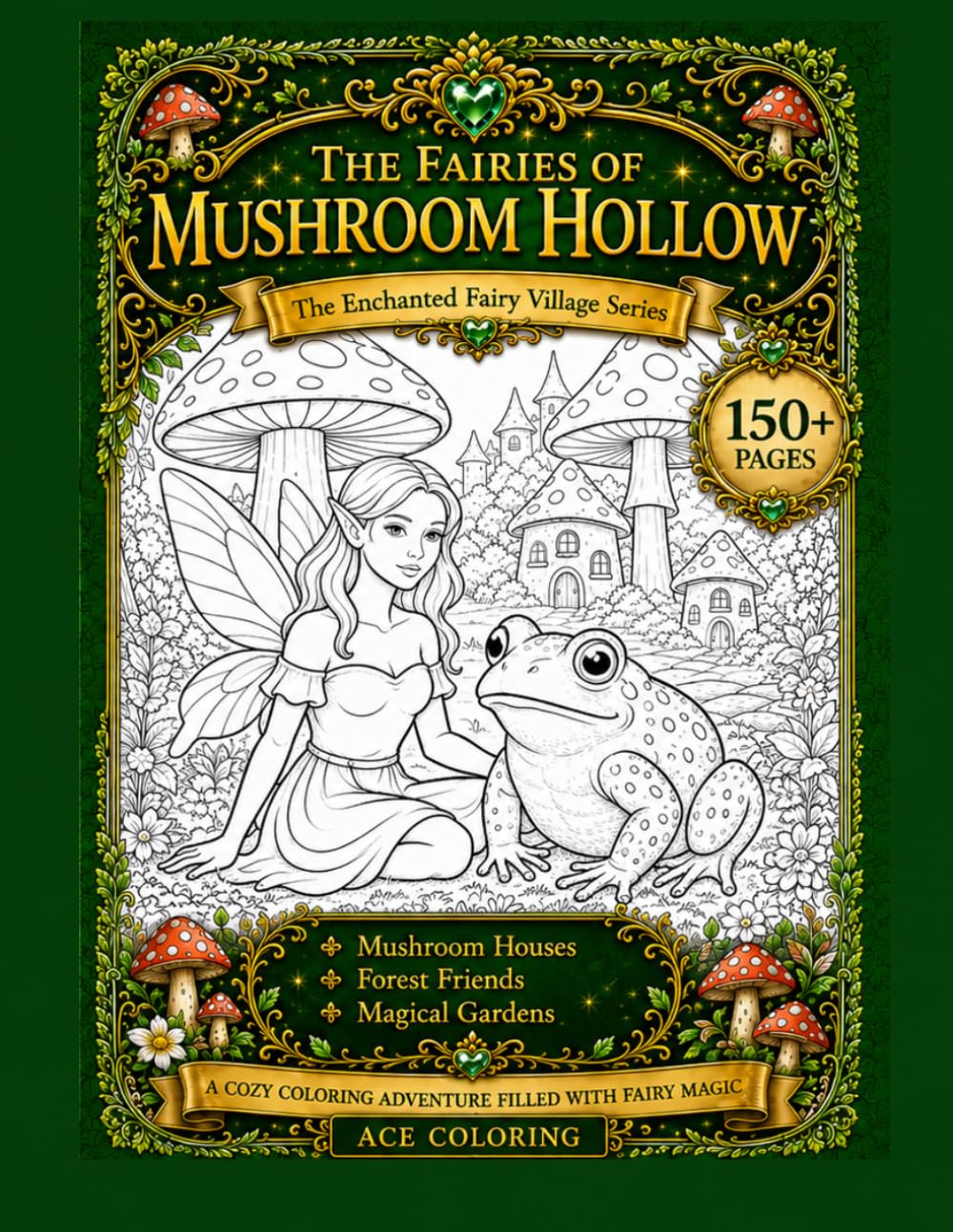 The Fairies of Mushroom Hollow: The Enchanted Fairy Villiage: Color Mushroom Houses, Forest Friends, and Magical Gardens (THE ENCHANTED FAIRY VILLAGE SERIES OF THE FAIRYLANDS)