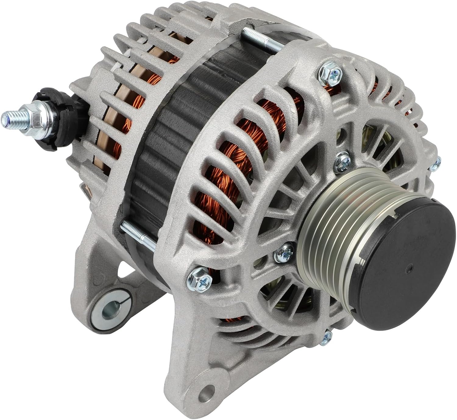 110A SCITOO Alternator New for Nissan for Altima 2.5L 2013-2018 12V CW 6-Groove Clutch Pulley Ref: 11657