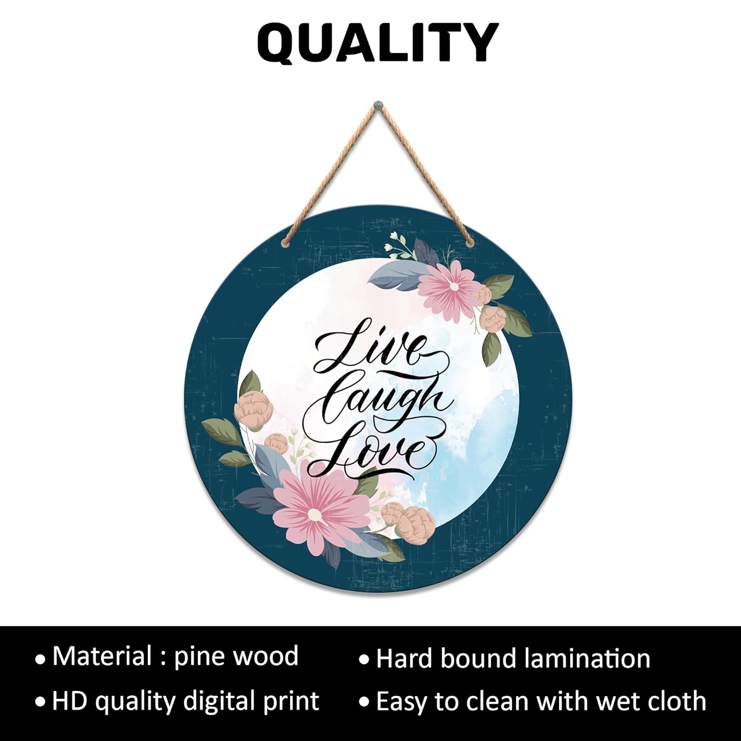 RAG28 Wooden Live Laugh Love Wall Hanging for Wall decor | Home Decor Item | Size: 9X9 Inches offers donot miss 3 RAG28 Wooden Live Laugh Love Wall Hanging for Wall decor | Home Decor Item | Size: 9X9 Inches offers donot miss