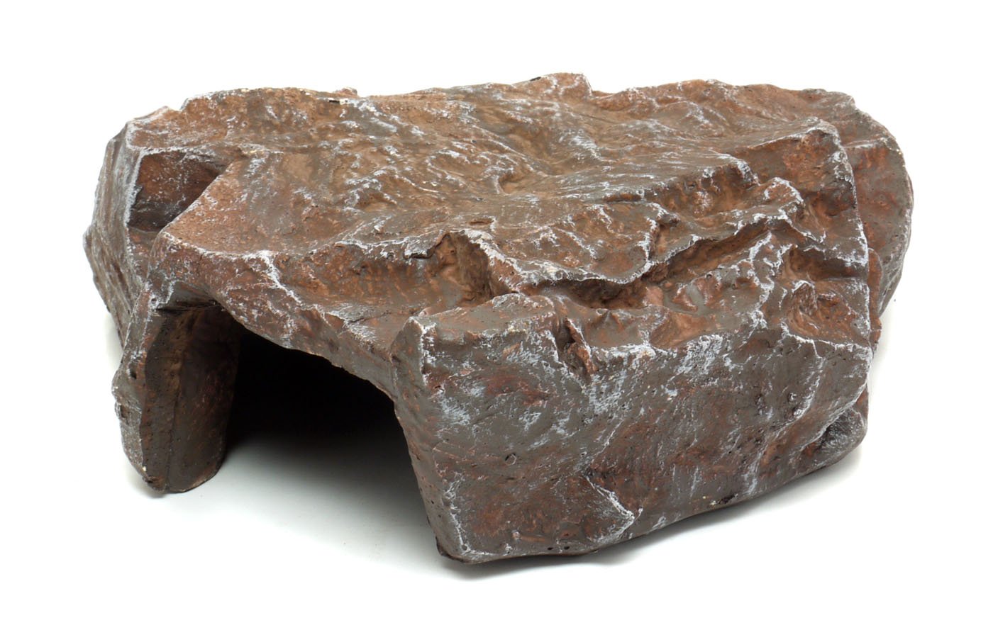 Komodo Brown Rock Den Safe Reptile Hideout Basking Habitat Terrarium, Vivarium & Aquarium Natural Looking Cave Décor - Large