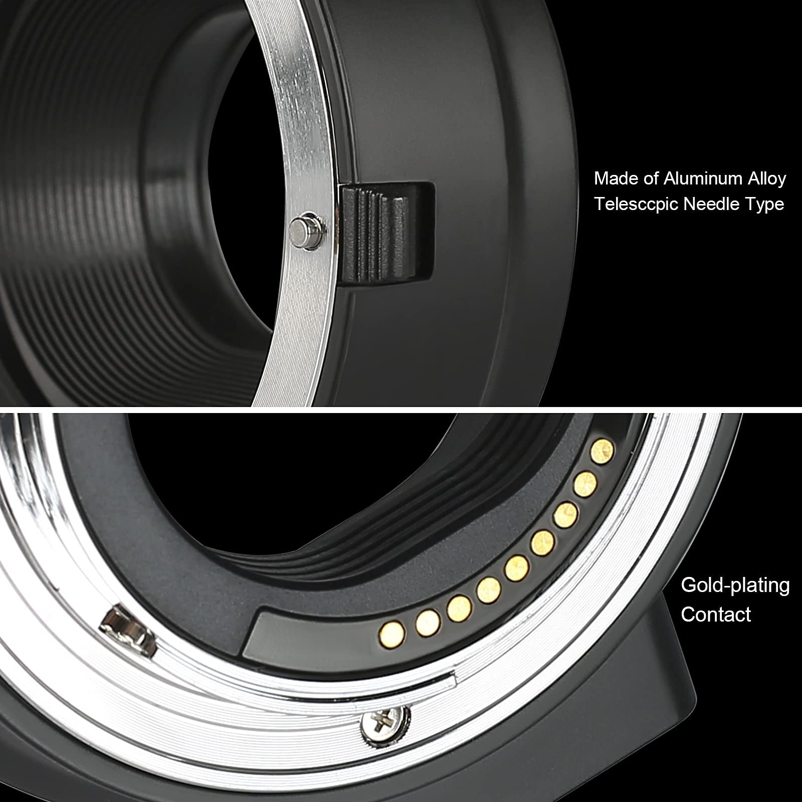 Meike MK-C-AF4 Adattatore per obiettivo EF-EOS M Auto-Focus per Canon EF/EF-S obiettivo per fotocamere Canon EOS-M Mirrorless M1, M2, M3, M6II, M50, M100, M200