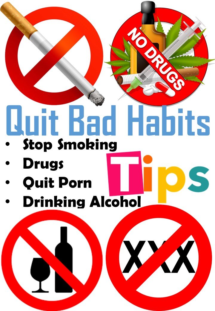 Quite Bad Habits Quit Smoking ,Quit Drugs, Quit Alcohol, Quit Porn