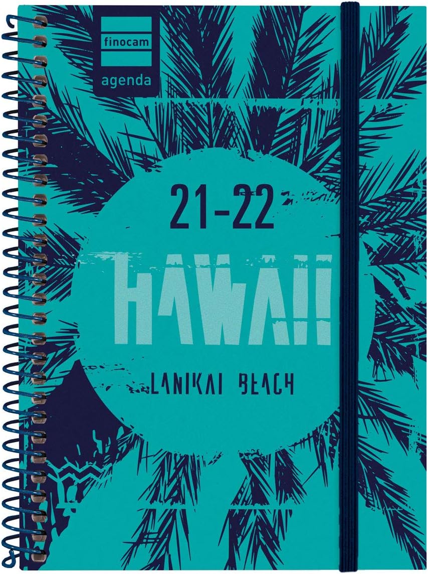 Finocam Secondary 2021 2022 Secondary Planner, 8th - 120x164 (Small), Multicolor (Hawaii)
