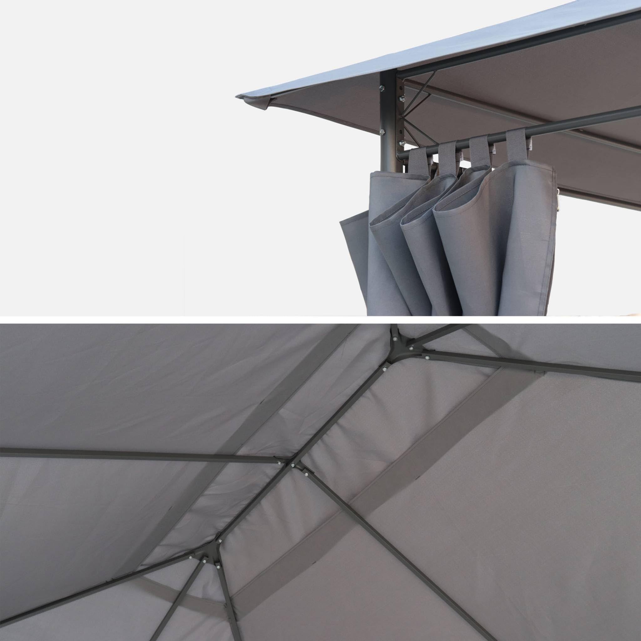 Alice's Garden sweeek - Cubierta de Techo Gris para Divio 3x4m - Cubierta de pérgola, Cubierta de sustitución