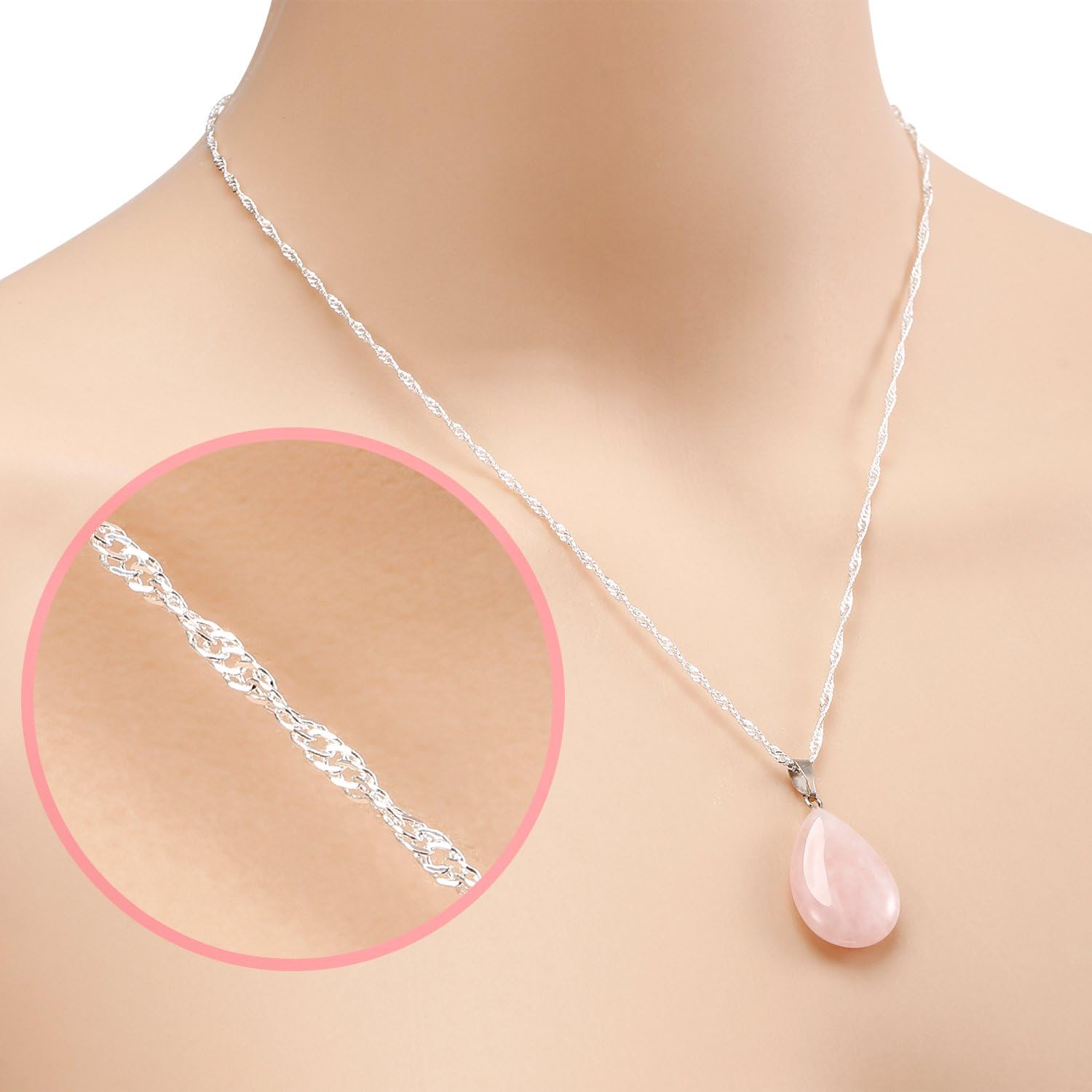 TecUnite 24 Pack 18 in Silver Plated Ripple Necklace Chains Bulk