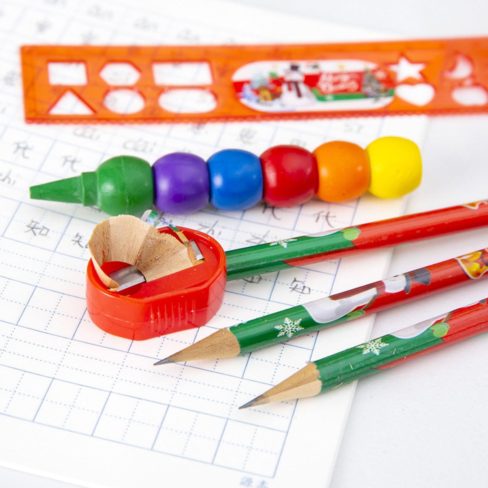 Bosoirsou 5er-Set Weihnachts-Briefpapier-Blindbox – Inkl. Stifte, Nachfüllungen & Aufkleber, Für Kinder & Schule