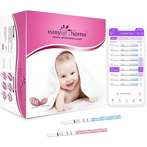 Easy@Home 50 Tests d'Ovulation 20 Tests de Grossesse - Soutenu