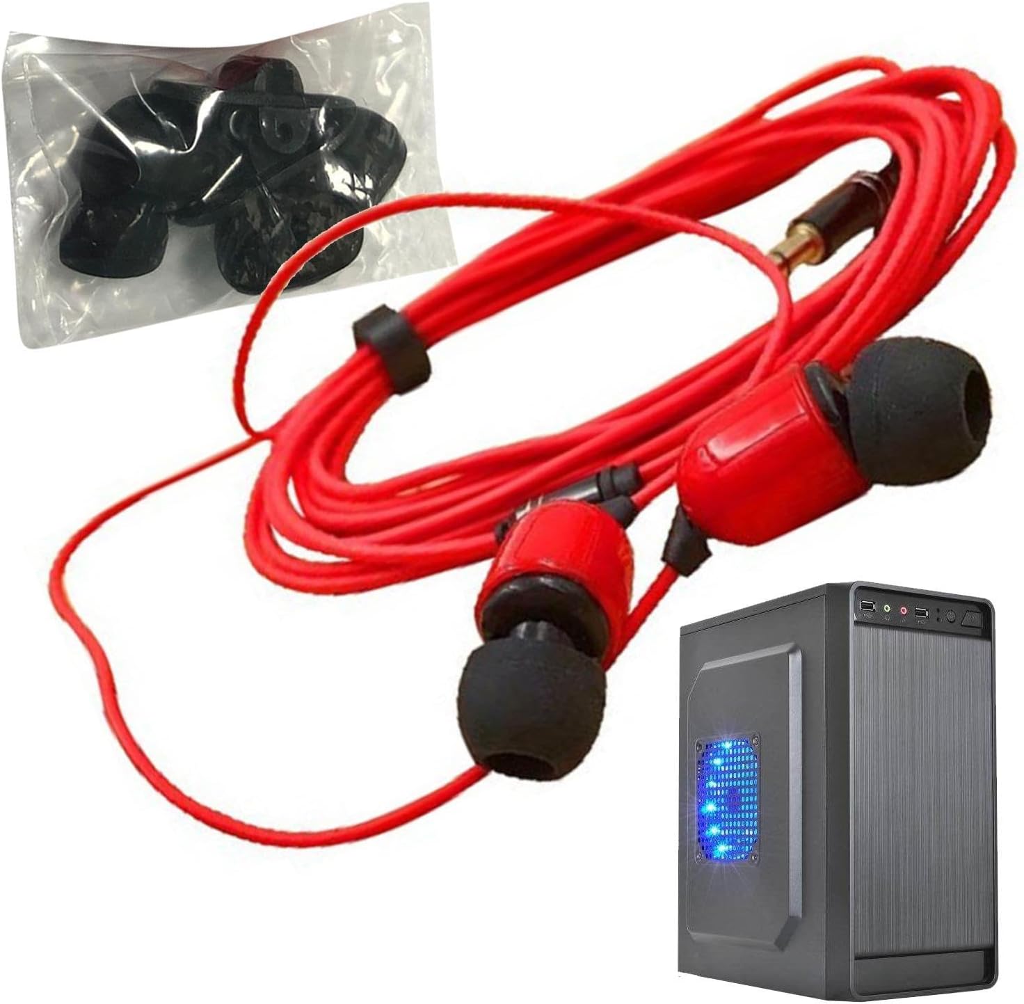 3-meter Wired In Ear Headphones - Portable Cable Earphone Monitor Headset for Internet Broadcast | High-Fidelity Drivers with Noise-Isolating Tips & 10ft Reach for Phone, Computer, Stage and Home