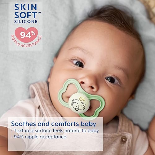 Miniatura 5 de MAM Air - Chupete de bebé de día y noche para pieles sensibles brilla en la oscuridad para niños de 6 a 16 meses paquete de 3 el embalaje puede