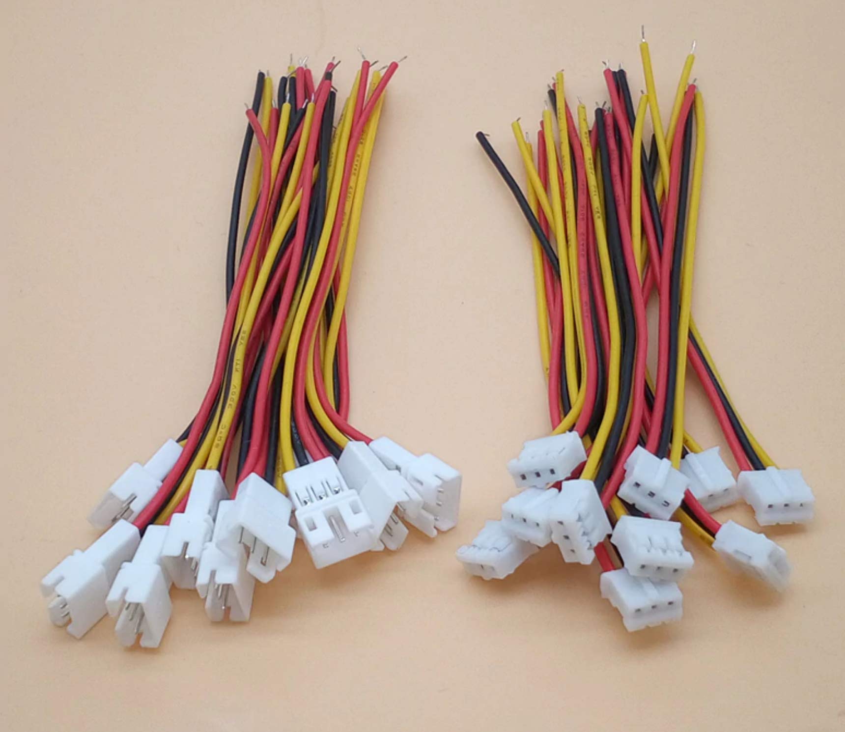 VUNIVERSUM Lot de 5 paires de 10 connecteurs Micro JST PH 2.0 à 2 broches - Dimensions