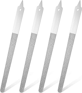 4 Diamond Deb Nail File, 6 Inch Diamond Nail Files for Women, Salon Home