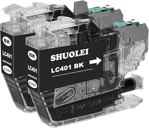Miniatura 1 de LC401 - Cartuchos de tinta compatibles con cartuchos de tinta Brother LC401 LC401 XL, funcionan con impresoras Brother MFC-J1010dw MFC-J1012DW