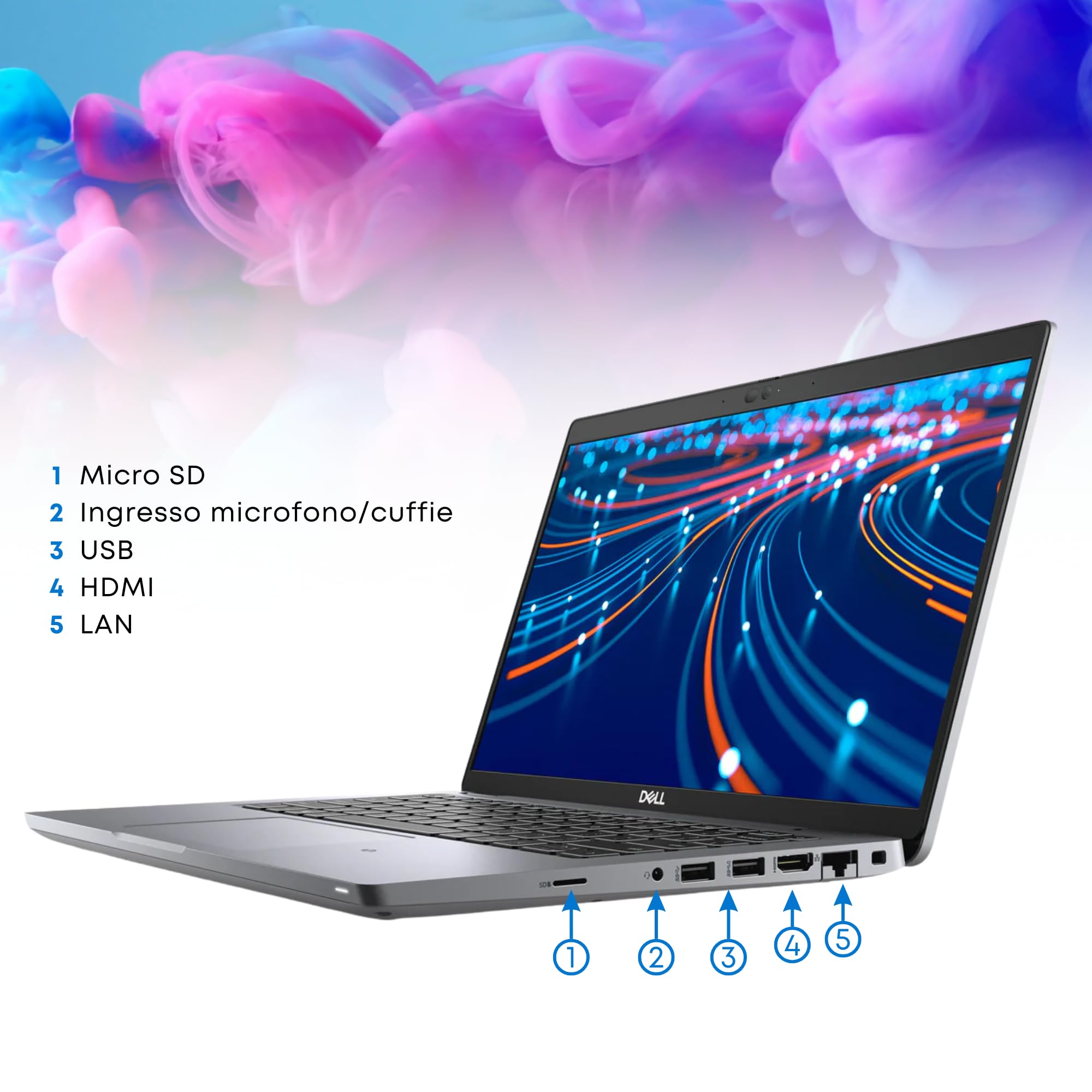 Dell Latitude 5420 - Pc Portatile Display 14" - Intel i5-1135G7 4 Core 2.40Ghz - 8 GB Ram, SSD da 256 GB - Notebook con Win 11 e Libre Office - Laptop Pronto all'uso (Ricondizionato)