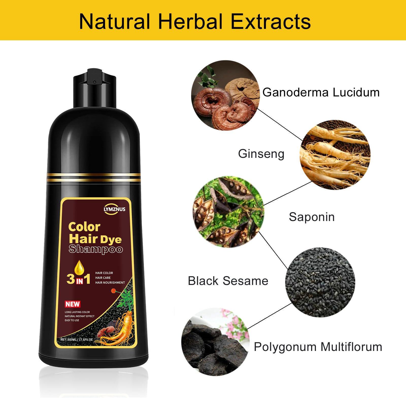 Amazon.com : Lymznus Instant Herbal Blonde Brown Hair Dye Shampoo