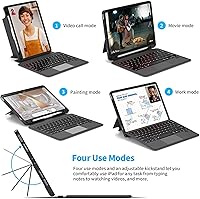 Vista 3 de Funda de teclado para iPad Pro de 11 pulgadas (201820202021), iPad de 10 generación, iPad Air 45 generación, teclado magnético desmontable Bluetooth