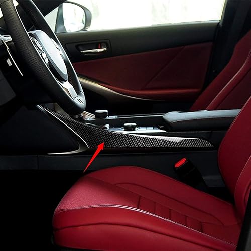 Miniatura 7 de x xotic tech Cubierta de panel lateral de engranaje de consola de reposabrazos, fibra de carbono suave auténtica, compatible con Lexus IS250 2014