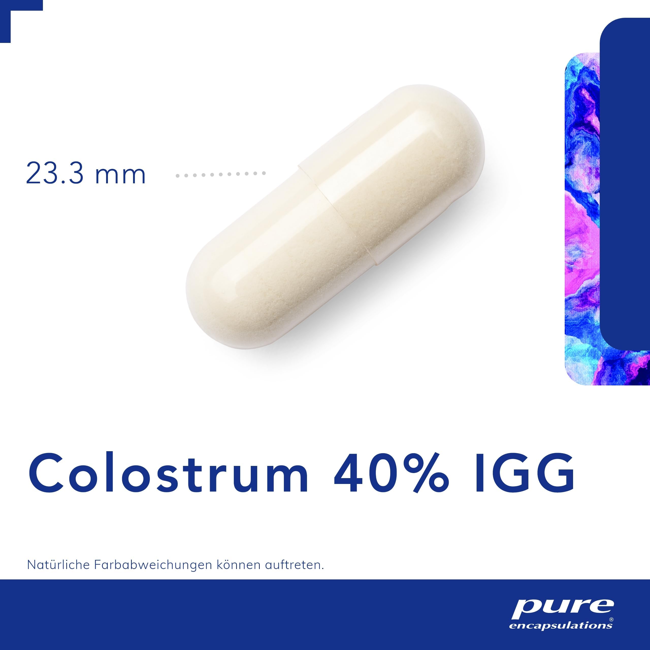 Pure Encapsulations - Colostrum 40% IgG - Erstmilch - Voller wertvoller Inhaltsstoffe- 90 Kapseln