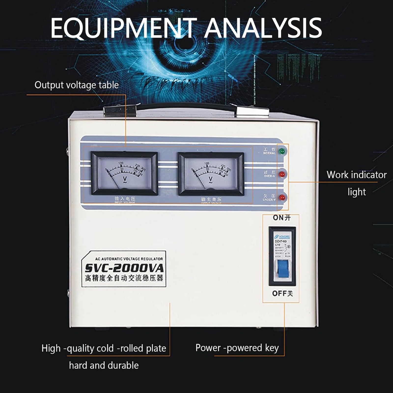 Estabilizador Automático De Tensión, Estabilizador De Corriente Monofásico 220v Protección contra Sobretensión, Regulador De Potencia Inestable Electrodomésticos 5000W