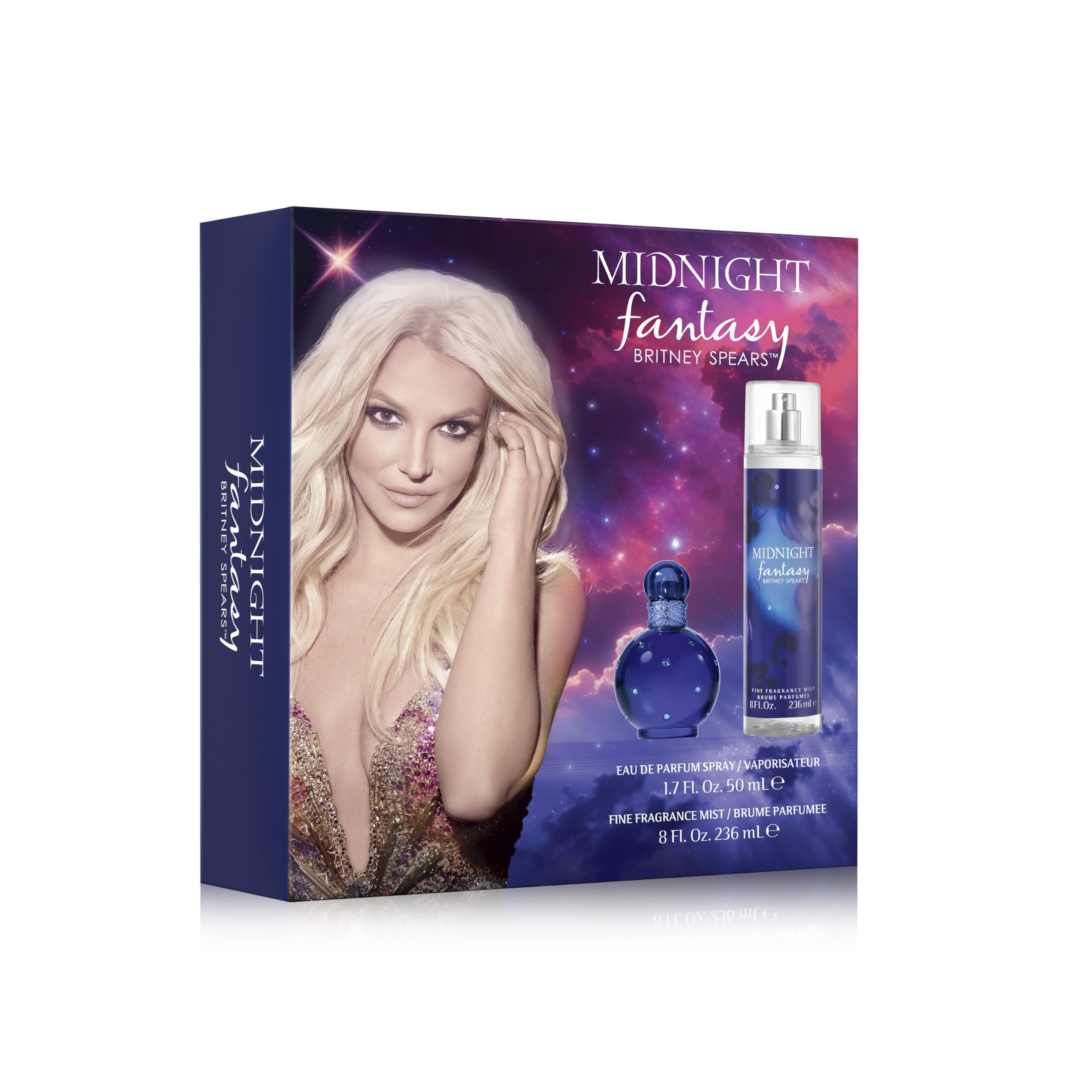 Britney Spears Midnight Fantasy Geschenkset, EDP 50 ml und Bodyspray 236 ml