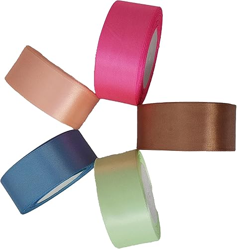 Miniatura 3 de Cinta de satén azul cielo para envolver regalos de 1.5 pulgadas x 25 yardas, cinta de tela de color sólido para manualidades, lazos para el cabello,