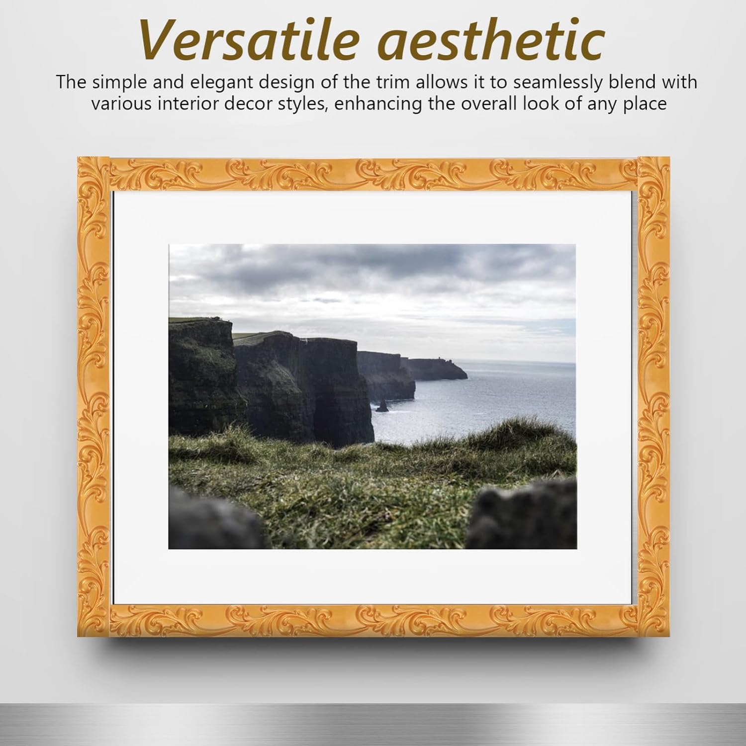 Generic 1roll Self-Adhesive Flexible Trim Wall Molding for Ceiling Home Decor Peel and Stick Design for Easy Installation Versatile Molding for Background Walls Mirror Frames