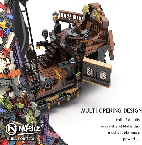 Miniatura 4 de Nifeliz Black Hawk - Kit de bloques de construcción modelo de barco piratas, juego de construcción para construir, juego de modelos y juguete de
