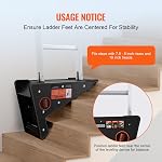 VEVOR Ladder Levler, 380lbs Load PP Ladder Leveling Tool, Pitch Hopper, Stair Ladder Stabilizer with Storage, Easy to Use Stable Platform for All Surfaces,Extension Ladder Accessory for Uneven Ground