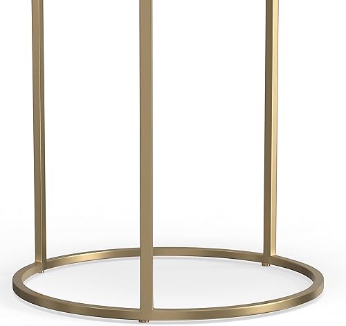 Miniatura 9 de SIMPLIHOME Drake - Mesa anidable redonda contemporánea de 18 pulgadas de ancho en níquel antiguo, cobre antiguo, totalmente montada, para sala de